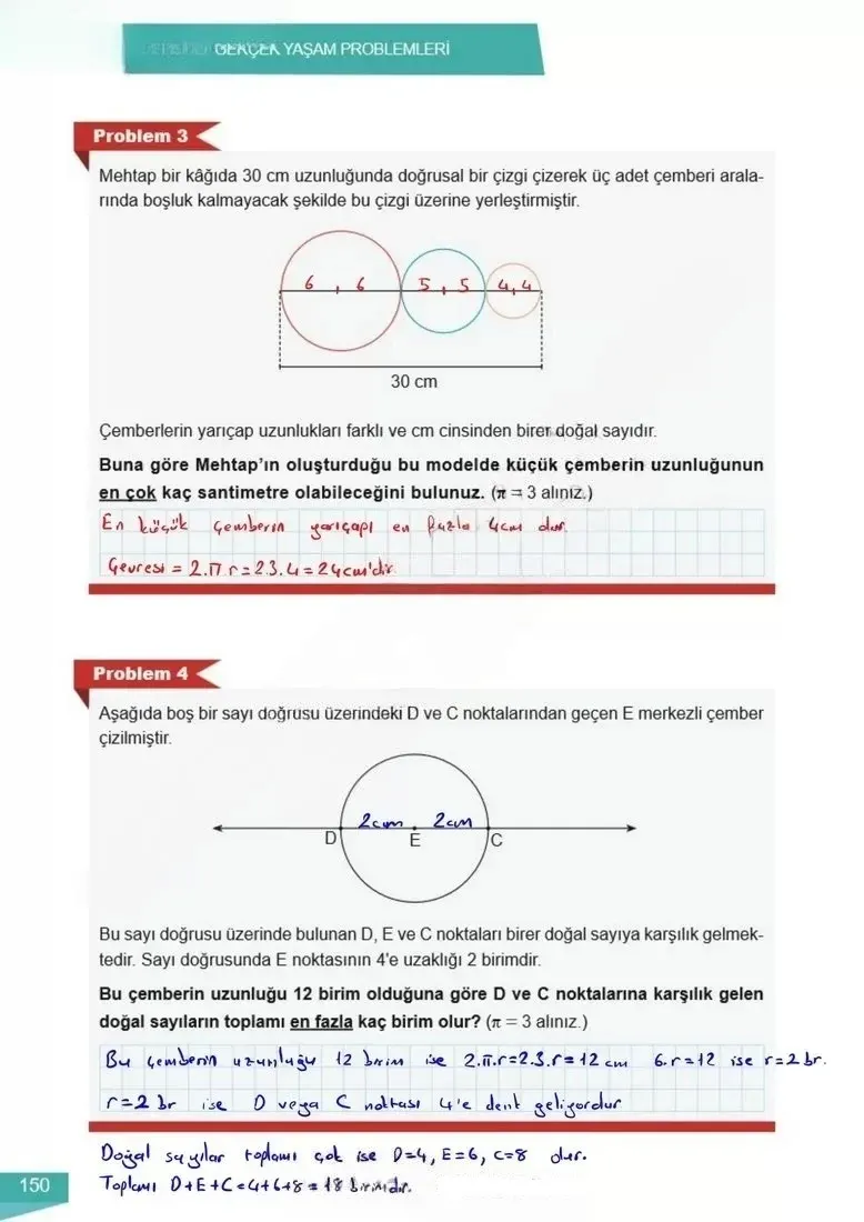 6. Sınıf Matematik Ders Kitabı Cevapları Meb Yayınları 2 Sayfa 150 Çözüm Görseli