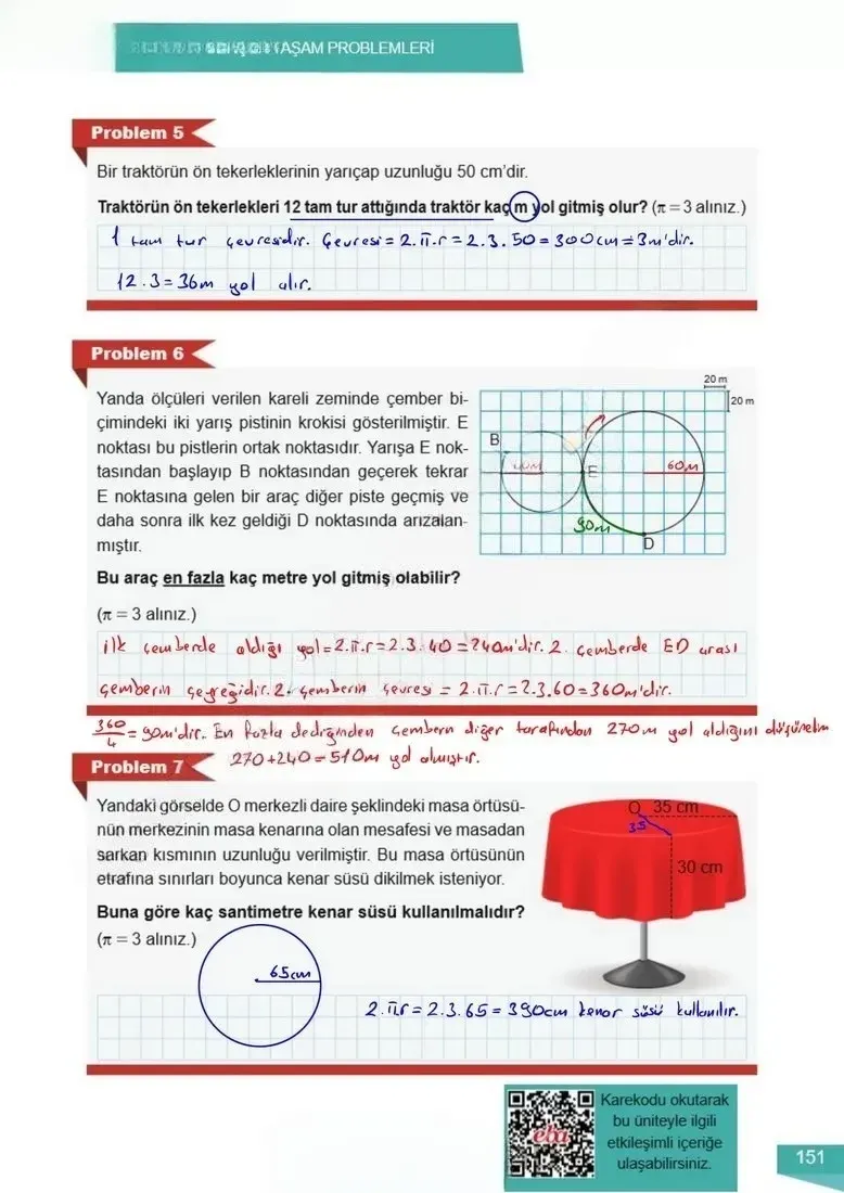 6. Sınıf Matematik Ders Kitabı Cevapları Meb Yayınları 2 Sayfa 151 Çözüm Görseli
