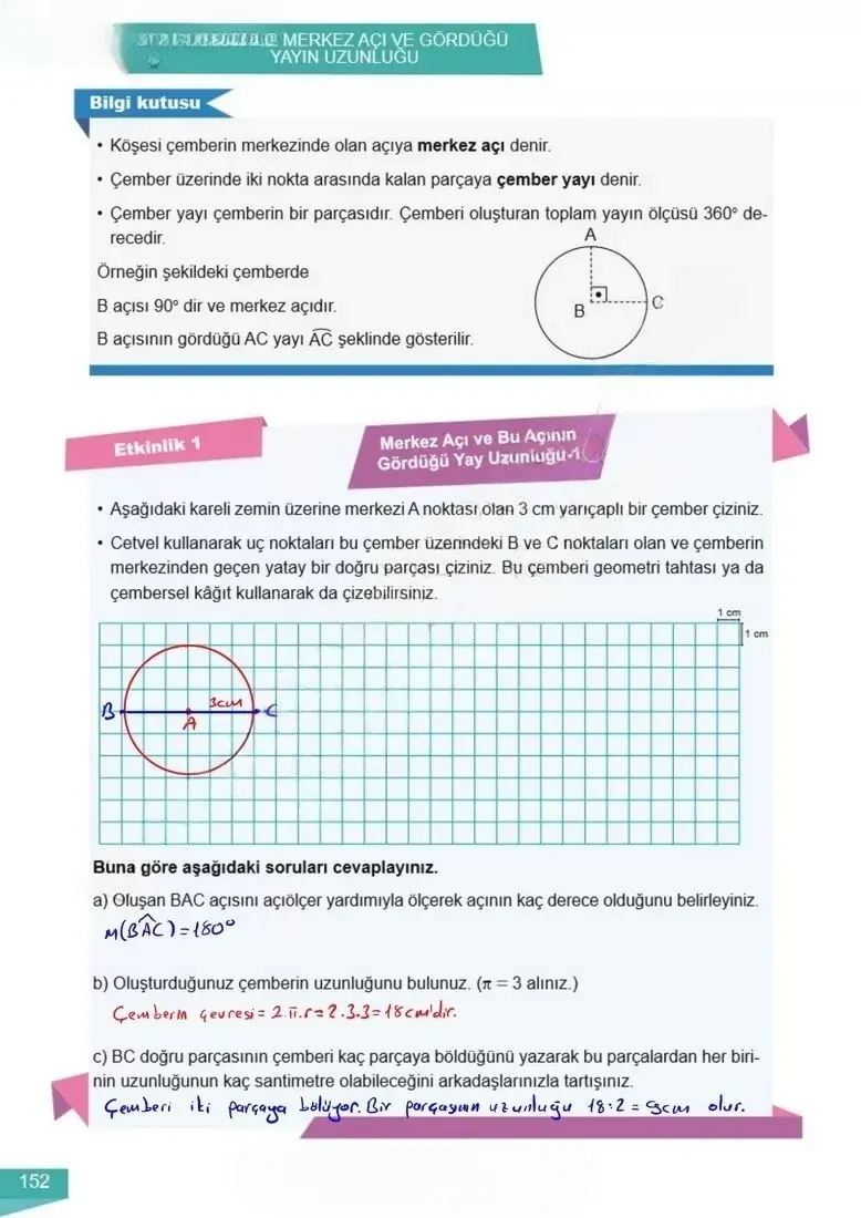 6. Sınıf Matematik Ders Kitabı Cevapları Meb Yayınları 2 Sayfa 152 Çözüm Görseli
