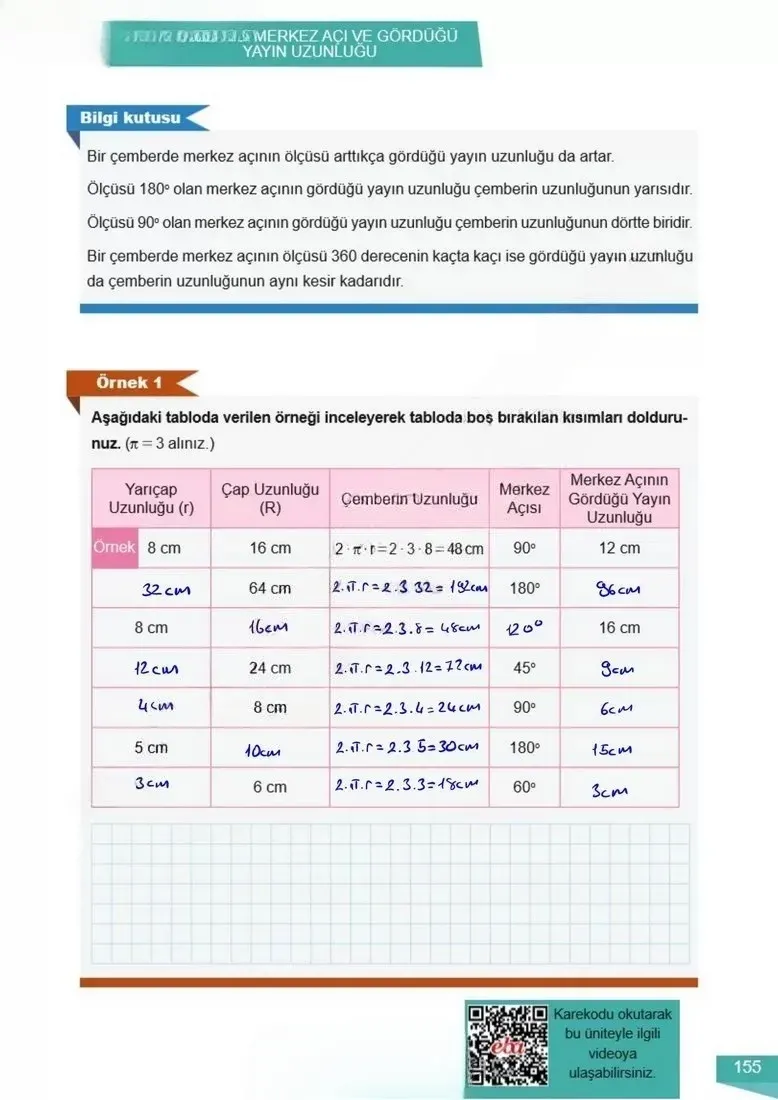 6. Sınıf Matematik Ders Kitabı Cevapları Meb Yayınları 2 Sayfa 155 Çözüm Görseli