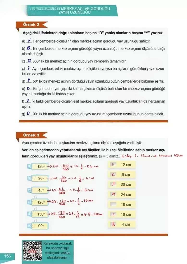 6. Sınıf Matematik Ders Kitabı Cevapları Meb Yayınları 2 Sayfa 156 Çözüm Görseli