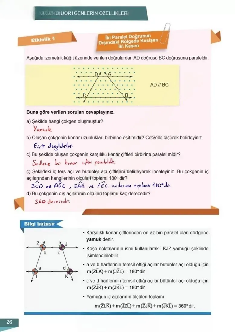 6. Sınıf Matematik Ders Kitabı Cevapları Meb Yayınları 2 Sayfa 26 Çözüm Görseli