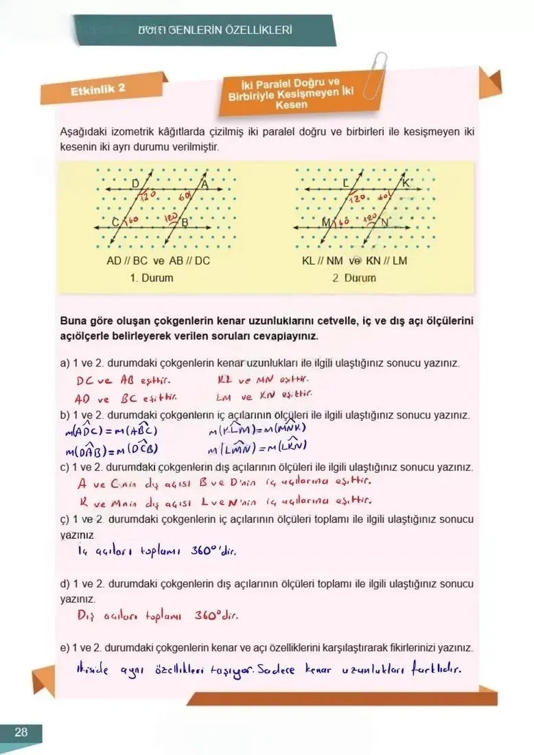 6. Sınıf Matematik Ders Kitabı Cevapları Meb Yayınları 2 Sayfa 28 Çözüm Görseli