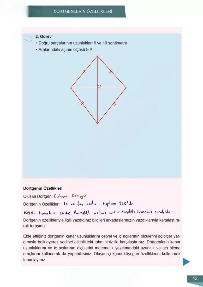 6. Sınıf Matematik Ders Kitabı Cevapları Meb Yayınları 2 Sayfa 43 Çözüm Görseli