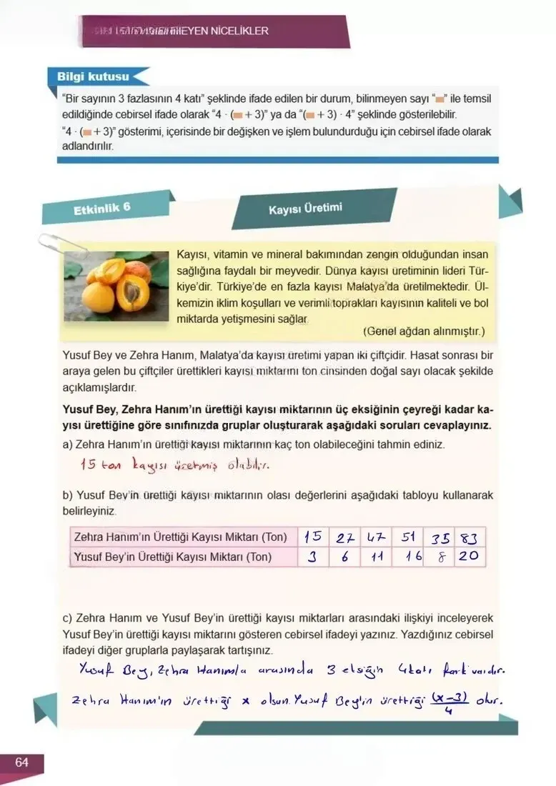 6. Sınıf Matematik Ders Kitabı Cevapları Meb Yayınları 2 Sayfa 64 Çözüm Görseli