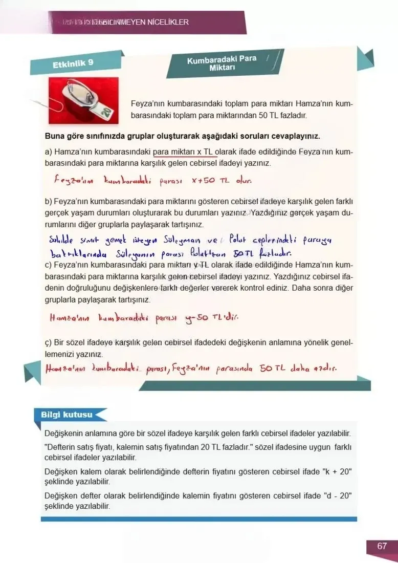 6. Sınıf Matematik Ders Kitabı Cevapları Meb Yayınları 2 Sayfa 67 Çözüm Görseli