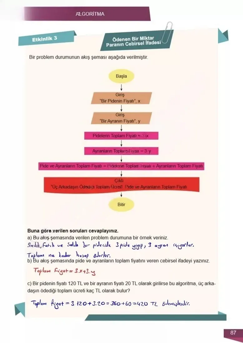 6. Sınıf Matematik Ders Kitabı Cevapları Meb Yayınları 2 Sayfa 87 Çözüm Görseli
