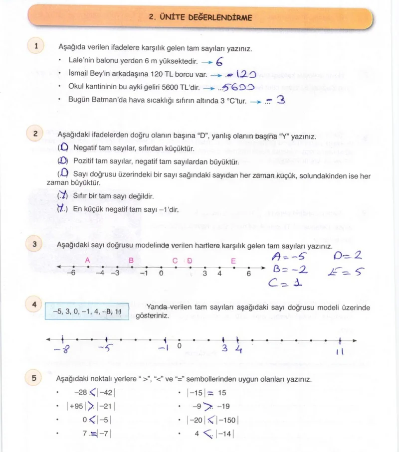 6. Sınıf Matematik Ders Kitabı Cevapları Öğün Yayınlar Sayfa 130 Çözüm Görseli