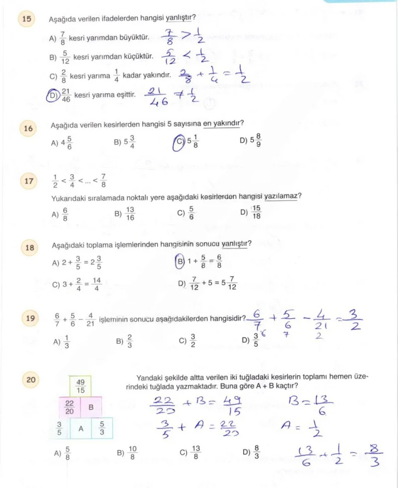 6. Sınıf Matematik Ders Kitabı Cevapları Öğün Yayınlar Sayfa 135 Çözüm Görseli