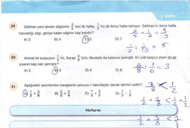 6. Sınıf Matematik Ders Kitabı Cevapları Öğün Yayınlar Sayfa 137 Çözüm Görseli