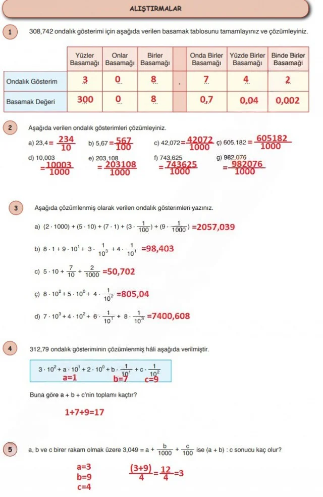 6. Sınıf Matematik Ders Kitabı Cevapları Öğün Yayınlar Sayfa 149 Çözüm Görseli
