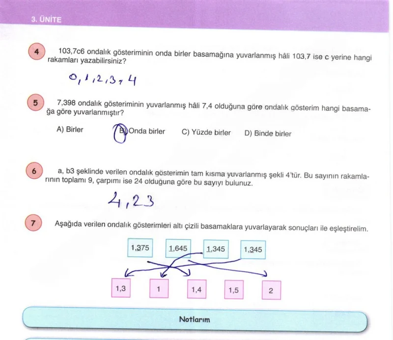 6. Sınıf Matematik Ders Kitabı Cevapları Öğün Yayınlar Sayfa 154 Çözüm Görseli