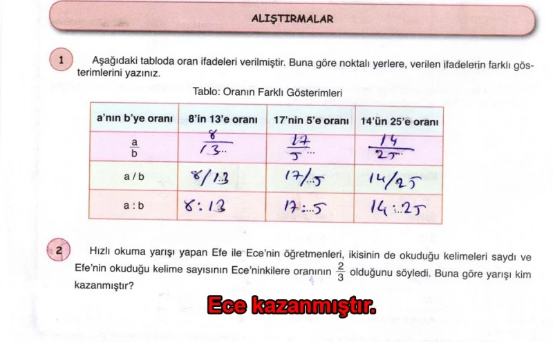 6. Sınıf Matematik Ders Kitabı Cevapları Öğün Yayınlar Sayfa 178 Çözüm Görseli