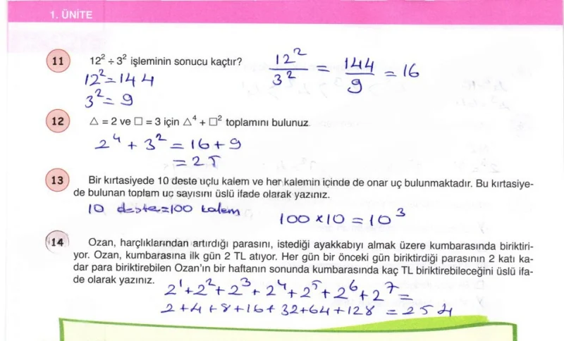 6. Sınıf Matematik Ders Kitabı Cevapları Öğün Yayınlar Sayfa 18 Çözüm Görseli