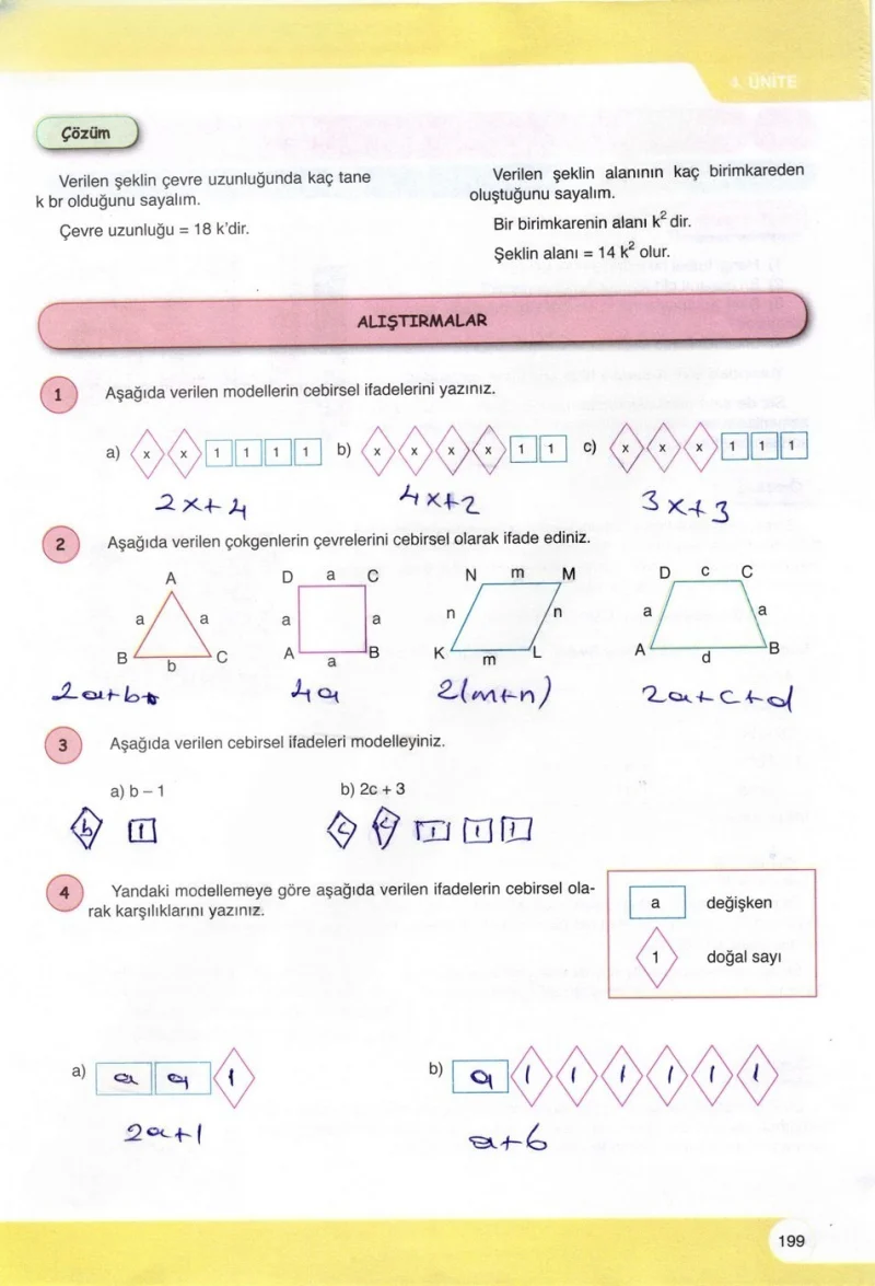6. Sınıf Matematik Ders Kitabı Cevapları Öğün Yayınlar Sayfa 199 Çözüm Görseli