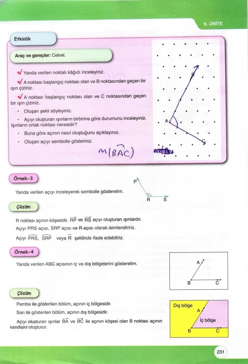 6. Sınıf Matematik Ders Kitabı Cevapları Öğün Yayınlar Sayfa 231 Çözüm Görseli