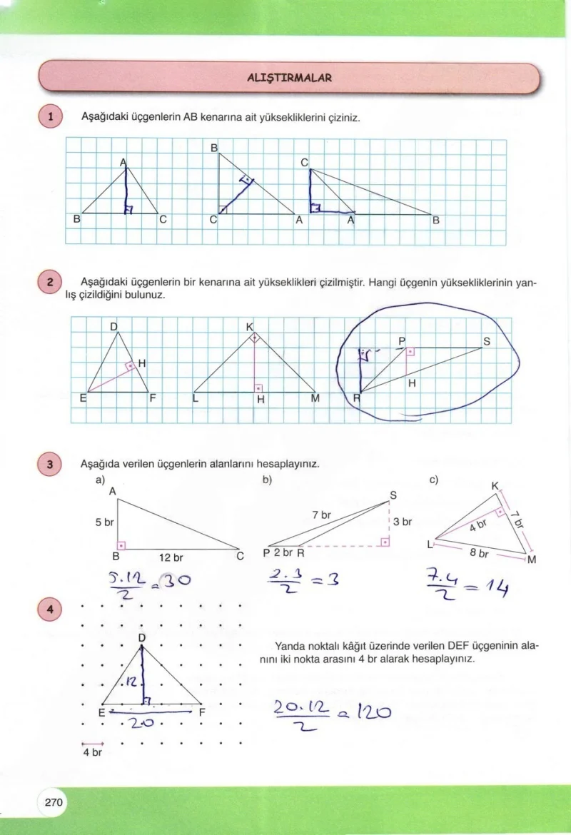6. Sınıf Matematik Ders Kitabı Cevapları Öğün Yayınlar Sayfa 270 Çözüm Görseli