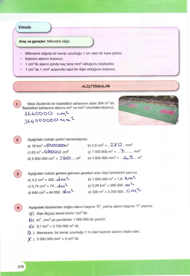 6. Sınıf Matematik Ders Kitabı Cevapları Öğün Yayınlar Sayfa 276 Çözüm Görseli