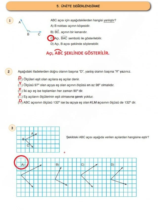 6. Sınıf Matematik Ders Kitabı Cevapları Öğün Yayınlar Sayfa 287 Çözüm Görseli