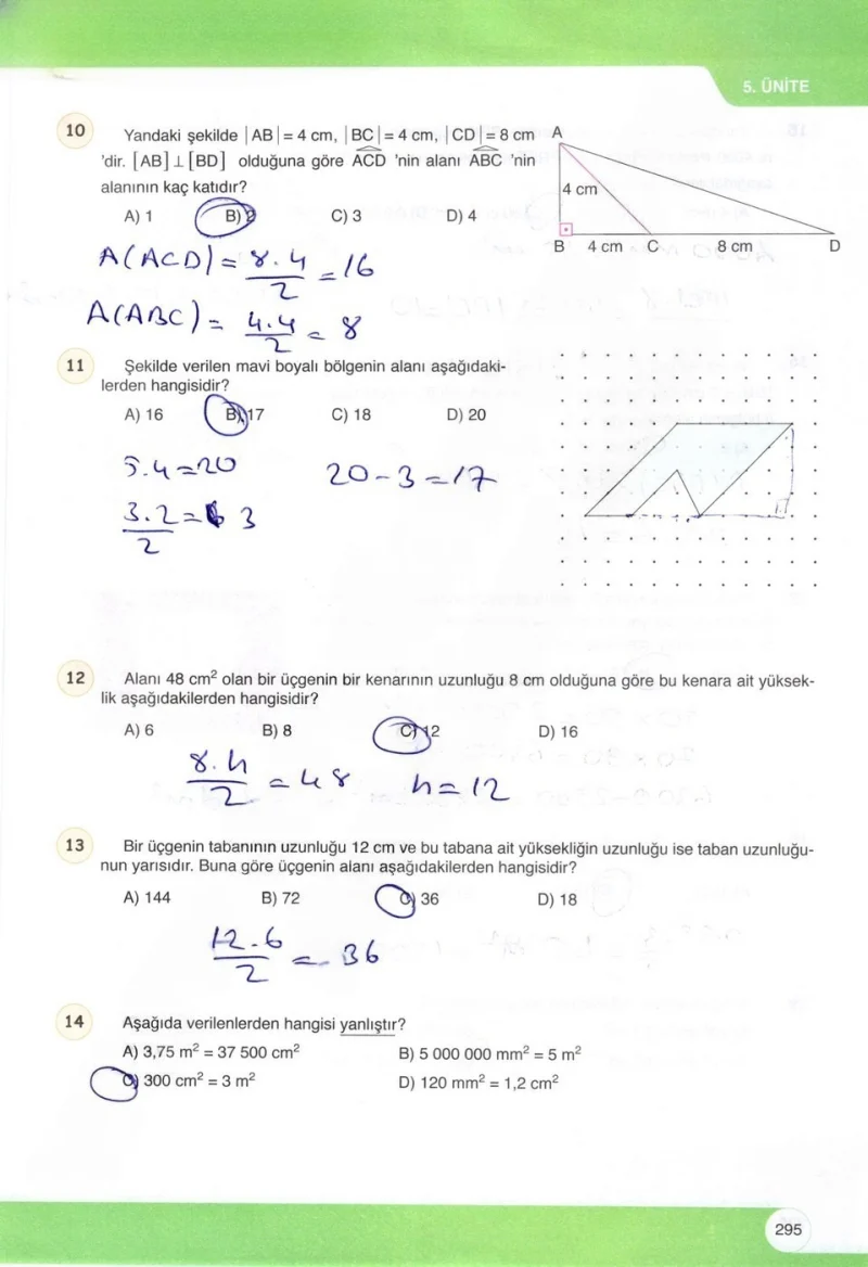 6. Sınıf Matematik Ders Kitabı Cevapları Öğün Yayınlar Sayfa 295 Çözüm Görseli