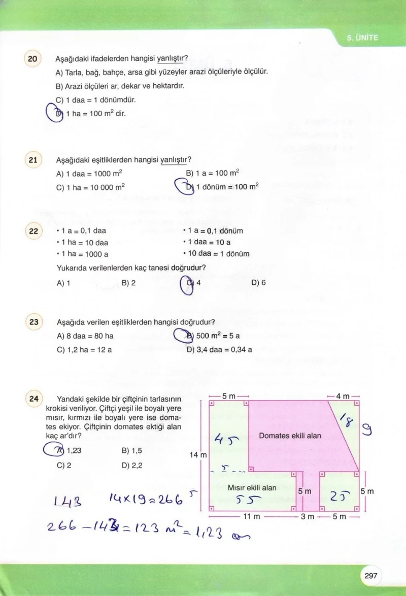 6. Sınıf Matematik Ders Kitabı Cevapları Öğün Yayınlar Sayfa 297 Çözüm Görseli