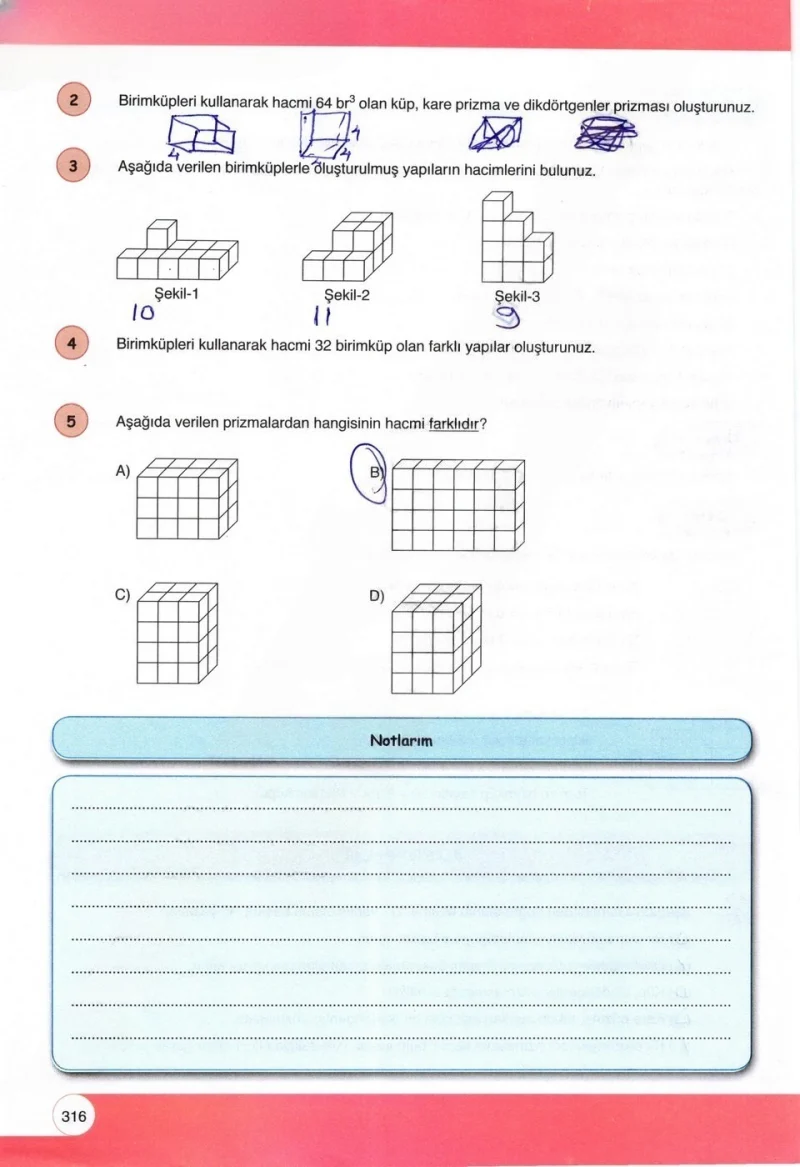 6. Sınıf Matematik Ders Kitabı Cevapları Öğün Yayınlar Sayfa 316 Çözüm Görseli