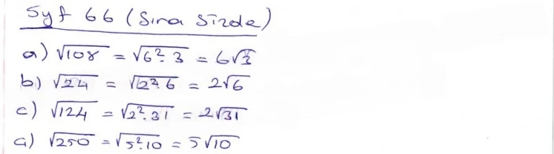 6. Sınıf Matematik Ders Kitabı Cevapları Öğün Yayınlar Sayfa 66 Çözüm Görseli