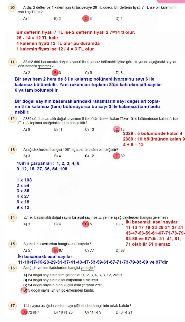 6. Sınıf Matematik Ders Kitabı Cevapları Öğün Yayınlar Sayfa 75 Çözüm Görseli