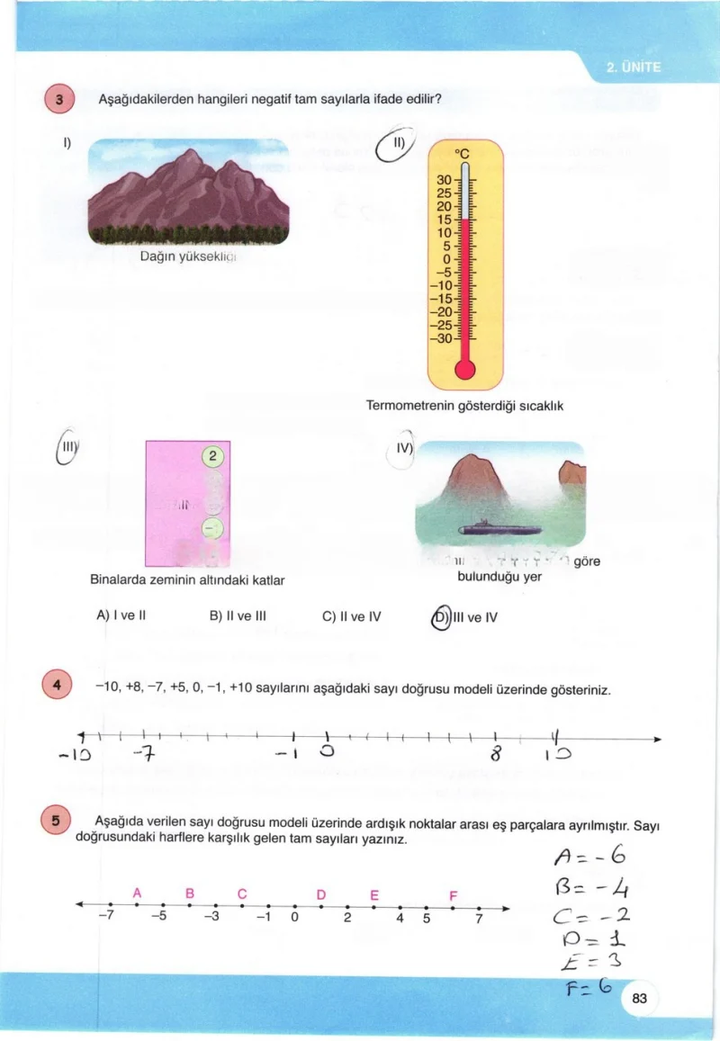 6. Sınıf Matematik Ders Kitabı Cevapları Öğün Yayınlar Sayfa 83 Çözüm Görseli