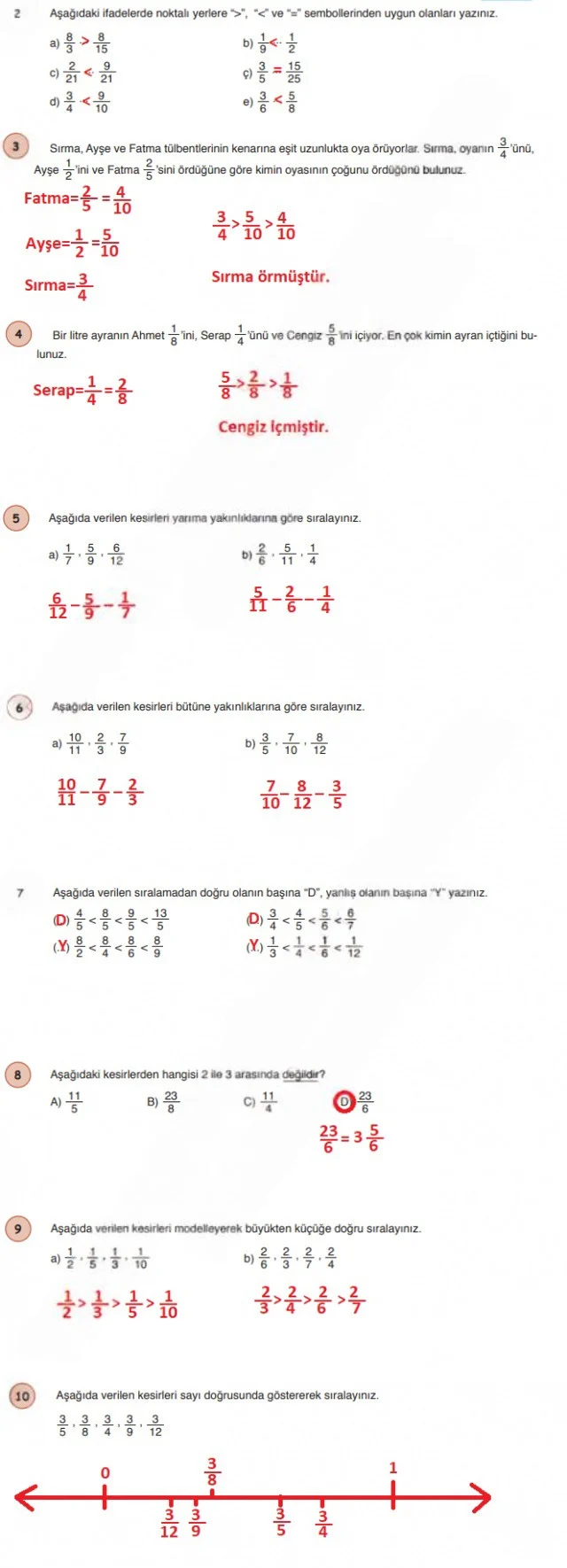 6. Sınıf Matematik Ders Kitabı Cevapları Öğün Yayınlar Sayfa 99 Çözüm Görseli