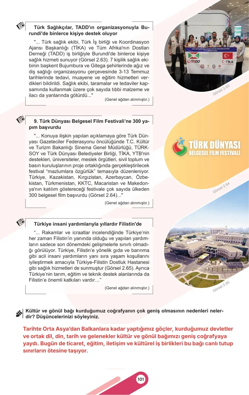 6. Sınıf Sosyal Bilgiler Ders Kitabı Cevapları Meb Yayınları 1. Kitap Sayfa 101 Çözüm Görseli
