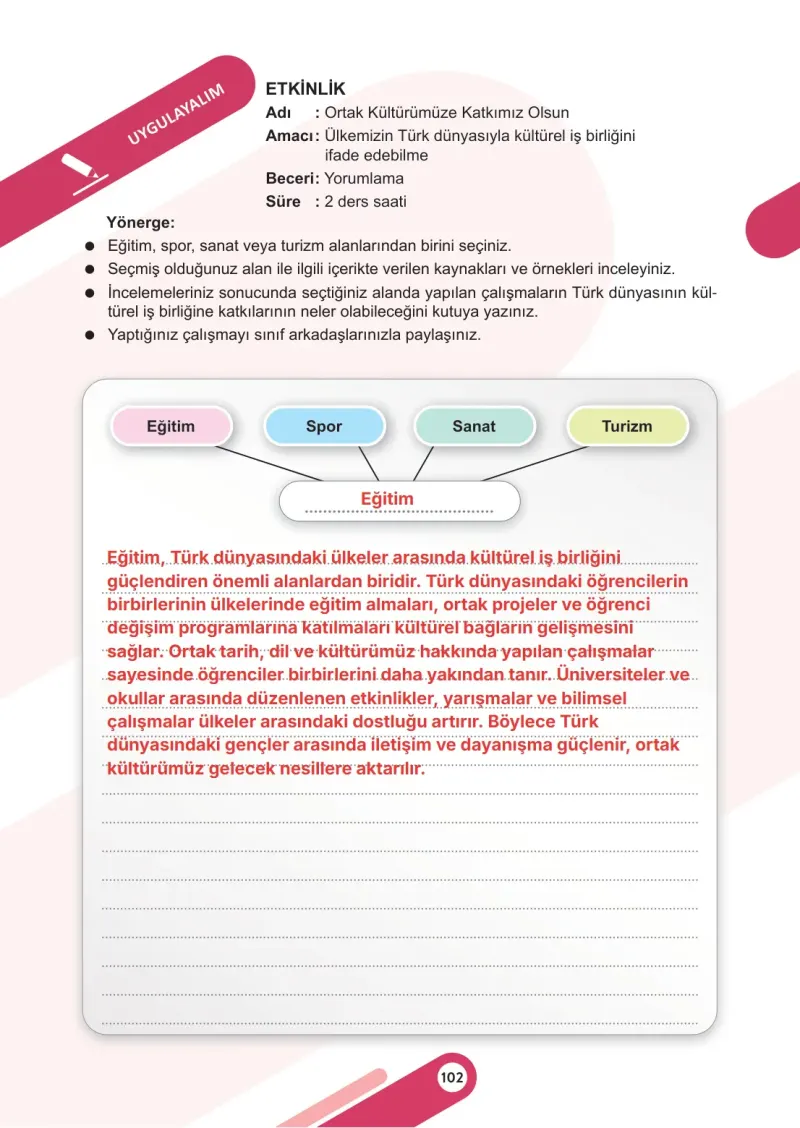 6. Sınıf Sosyal Bilgiler Ders Kitabı Cevapları Meb Yayınları 1. Kitap Sayfa 102 Çözüm Görseli