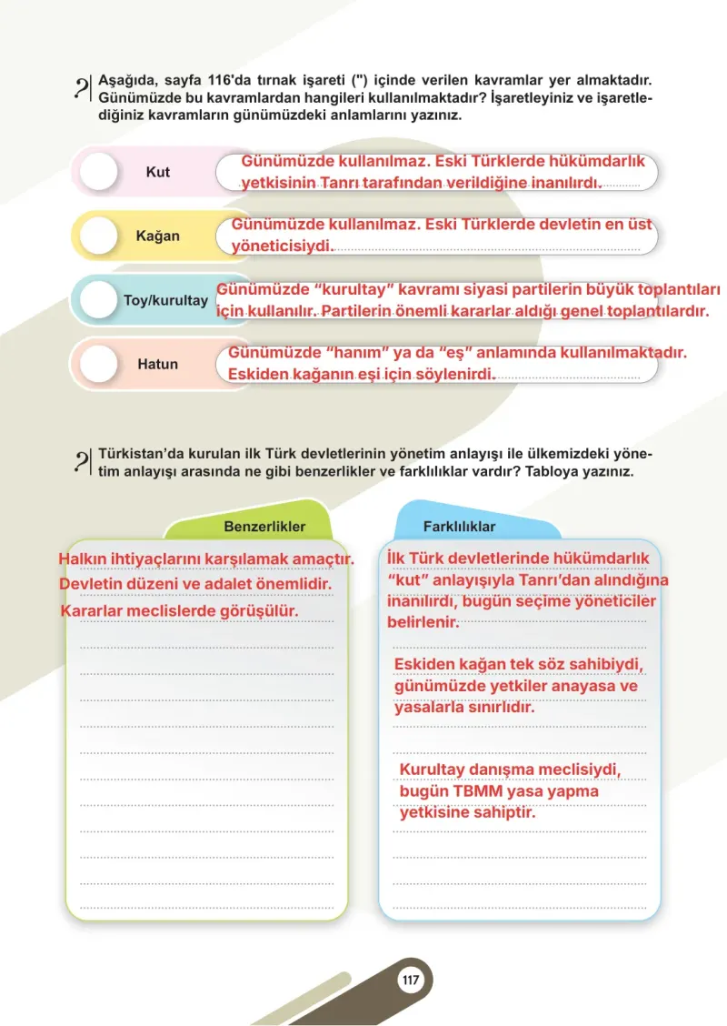 6. Sınıf Sosyal Bilgiler Ders Kitabı Cevapları Meb Yayınları 1. Kitap Sayfa 117 Çözüm Görseli