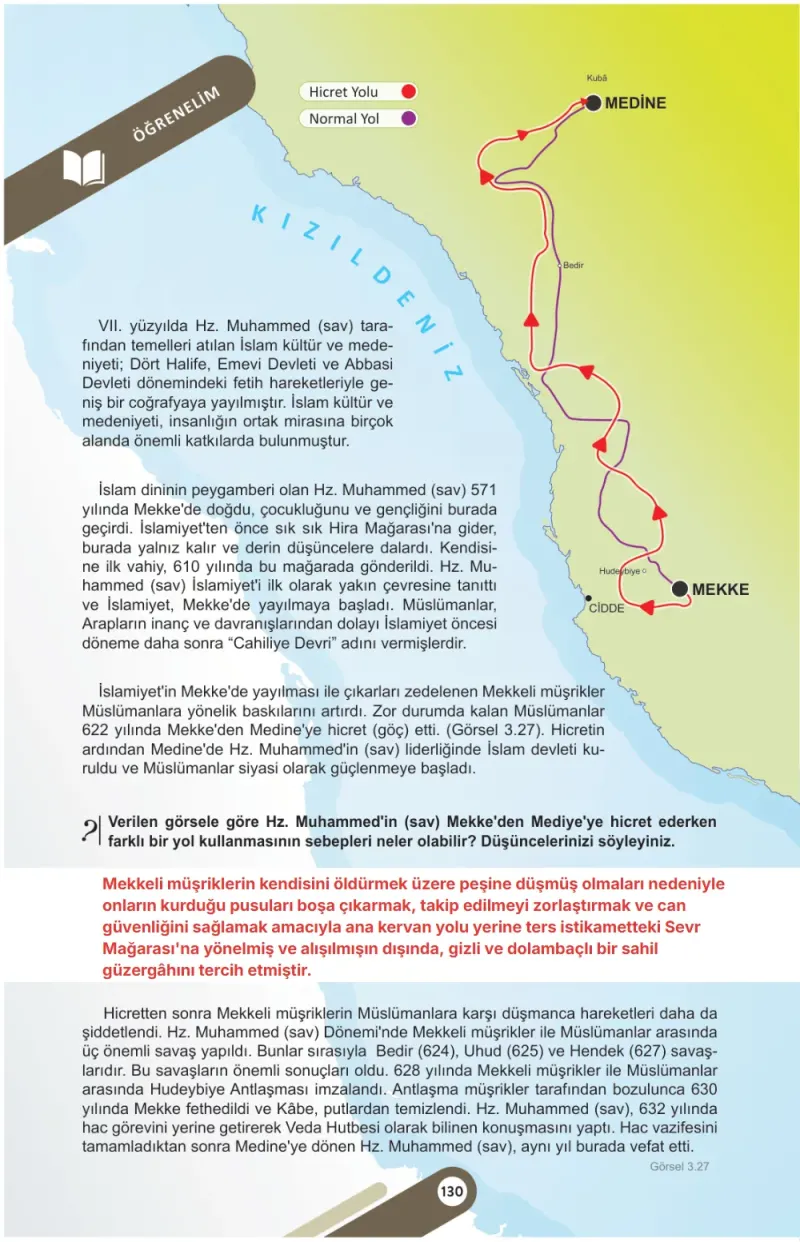 6. Sınıf Sosyal Bilgiler Ders Kitabı Cevapları Meb Yayınları 1. Kitap Sayfa 130 Çözüm Görseli