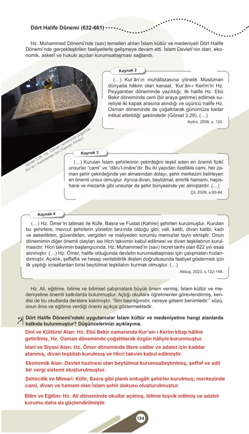 6. Sınıf Sosyal Bilgiler Ders Kitabı Cevapları Meb Yayınları 1. Kitap Sayfa 134 Çözüm Görseli