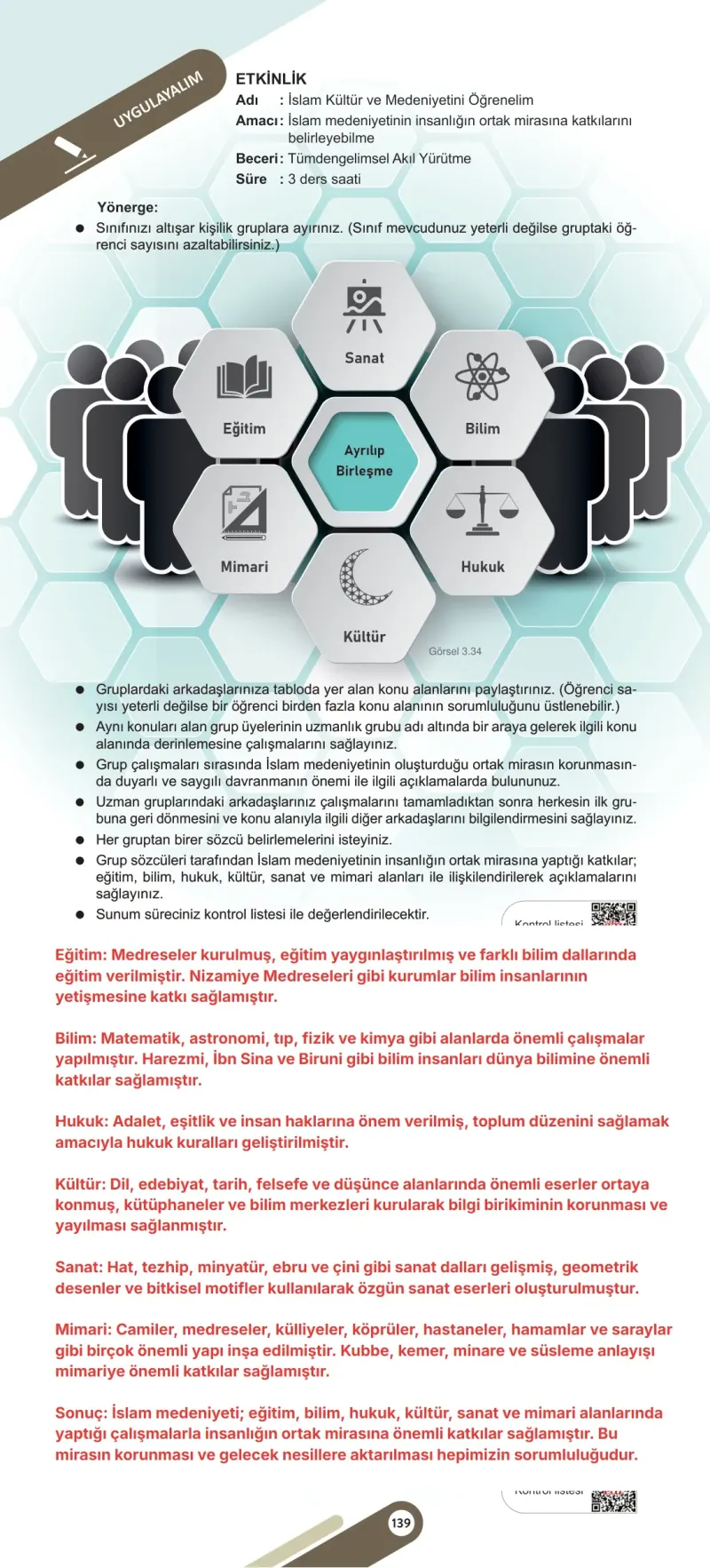 6. Sınıf Sosyal Bilgiler Ders Kitabı Cevapları Meb Yayınları 1. Kitap Sayfa 139 Çözüm Görseli
