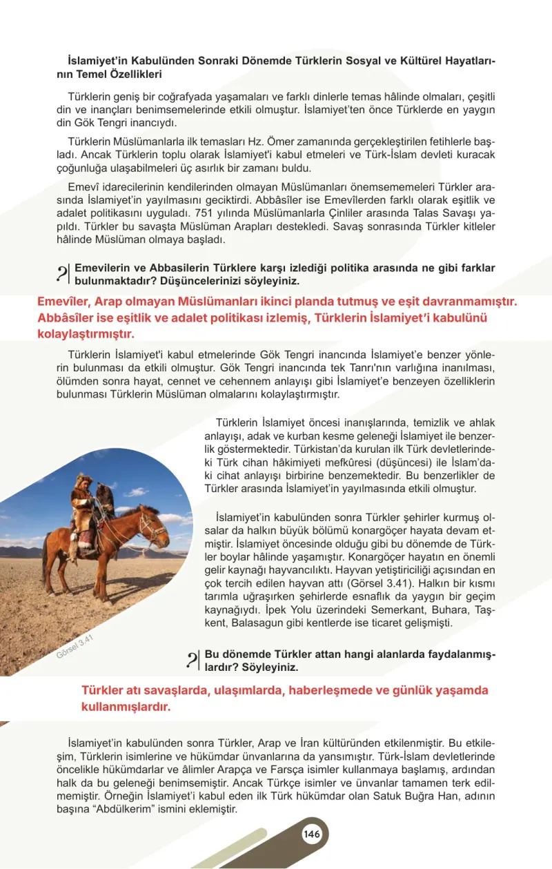 6. Sınıf Sosyal Bilgiler Ders Kitabı Cevapları Meb Yayınları 1. Kitap Sayfa 146 Çözüm Görseli