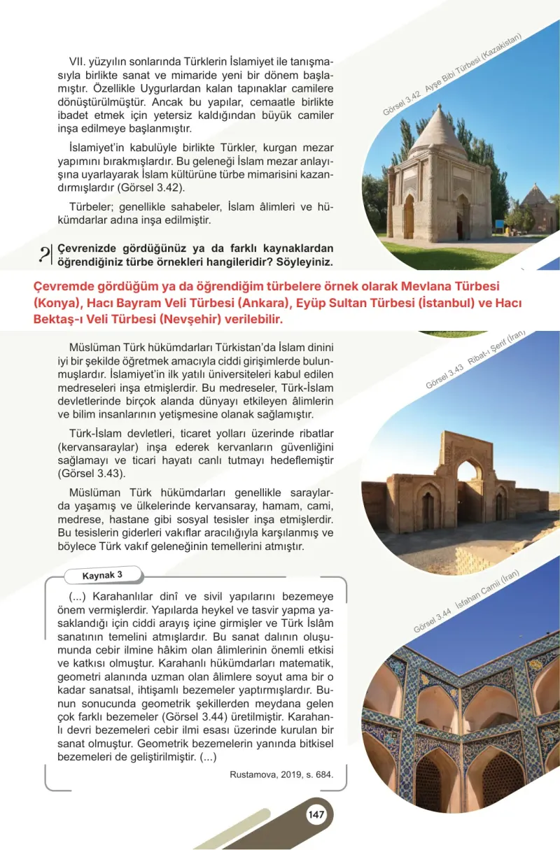 6. Sınıf Sosyal Bilgiler Ders Kitabı Cevapları Meb Yayınları 1. Kitap Sayfa 147 Çözüm Görseli