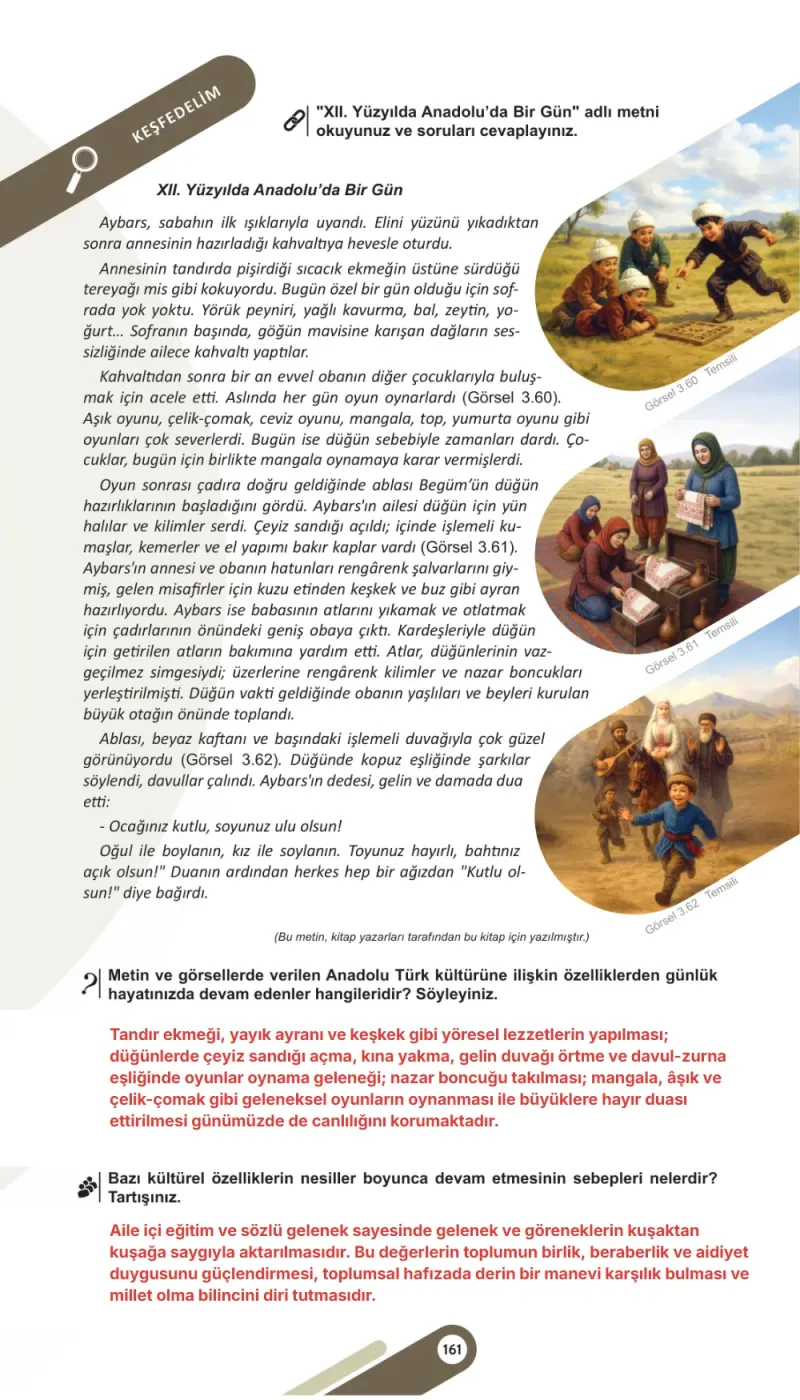 6. Sınıf Sosyal Bilgiler Ders Kitabı Cevapları Meb Yayınları 1. Kitap Sayfa 161 Çözüm Görseli