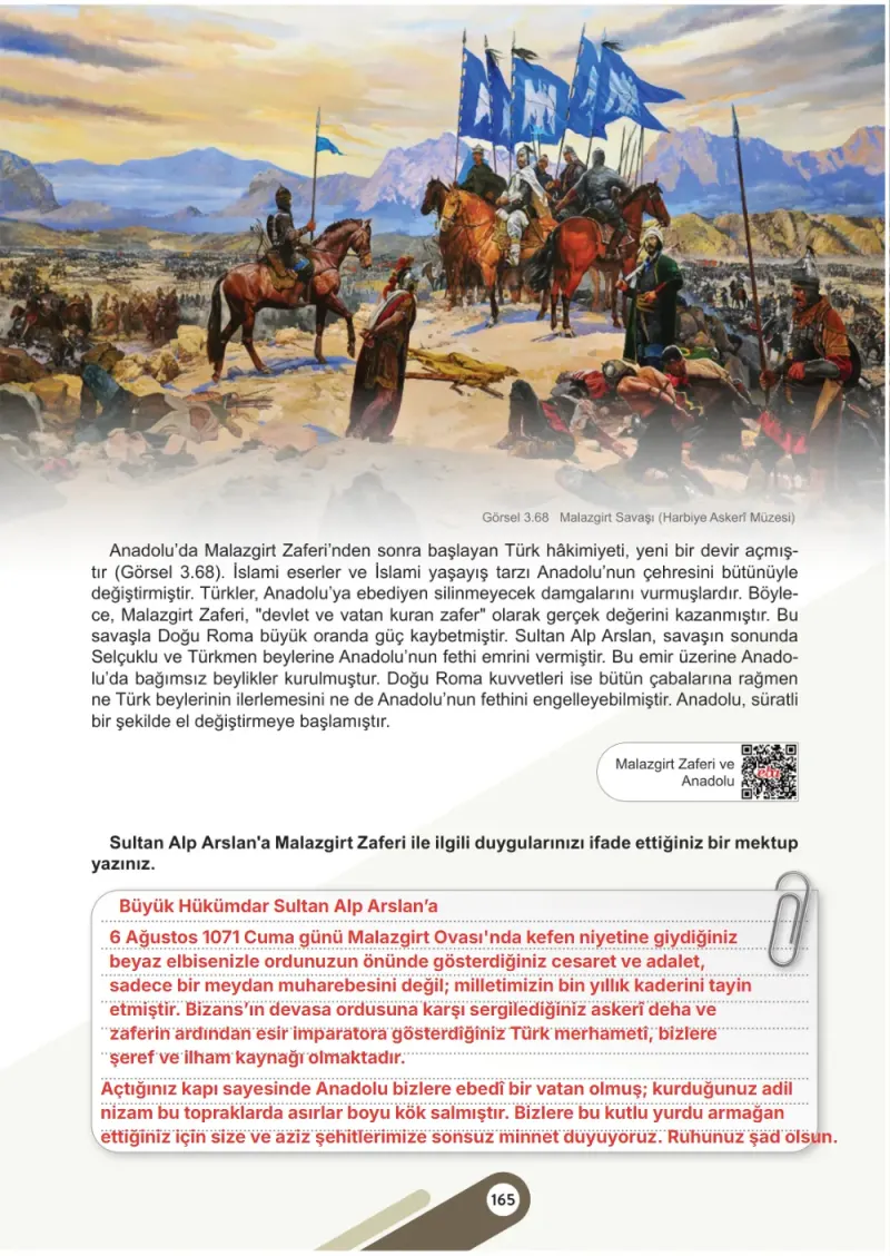 6. Sınıf Sosyal Bilgiler Ders Kitabı Cevapları Meb Yayınları 1. Kitap Sayfa 165 Çözüm Görseli