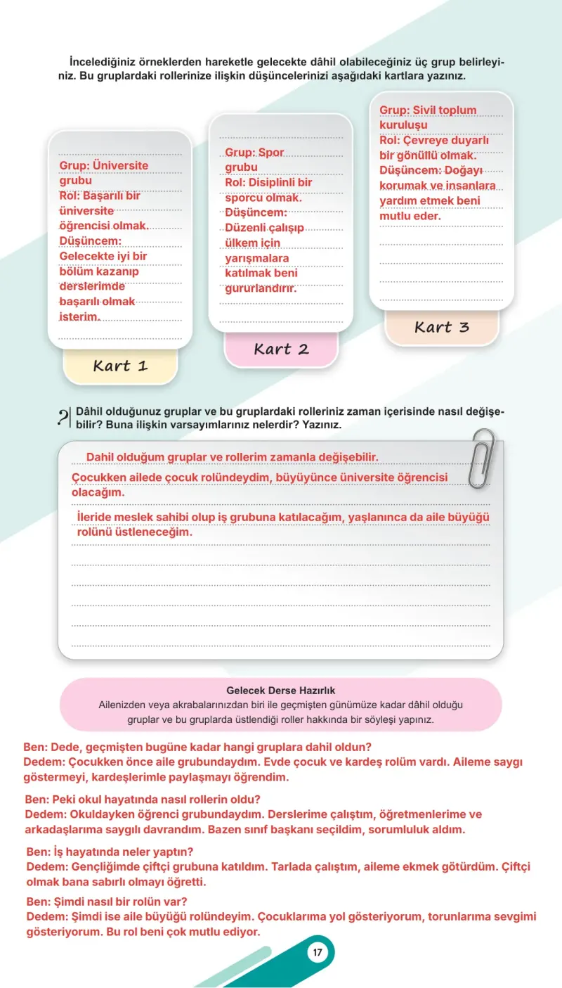 6. Sınıf Sosyal Bilgiler Ders Kitabı Cevapları Meb Yayınları 1. Kitap Sayfa 17 Çözüm Görseli