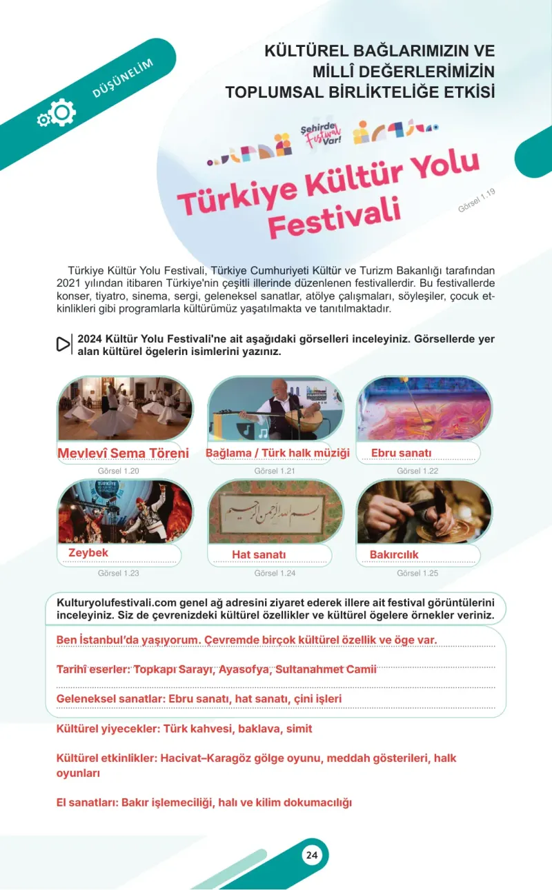 6. Sınıf Sosyal Bilgiler Ders Kitabı Cevapları Meb Yayınları 1. Kitap Sayfa 24 Çözüm Görseli