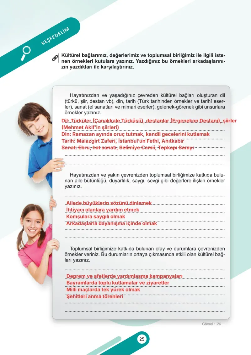 6. Sınıf Sosyal Bilgiler Ders Kitabı Cevapları Meb Yayınları 1. Kitap Sayfa 25 Çözüm Görseli