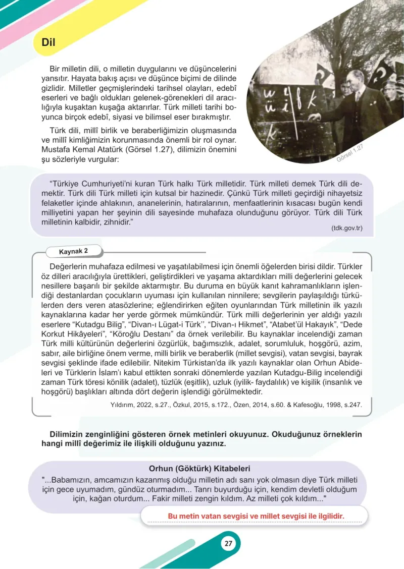 6. Sınıf Sosyal Bilgiler Ders Kitabı Cevapları Meb Yayınları 1. Kitap Sayfa 27 Çözüm Görseli