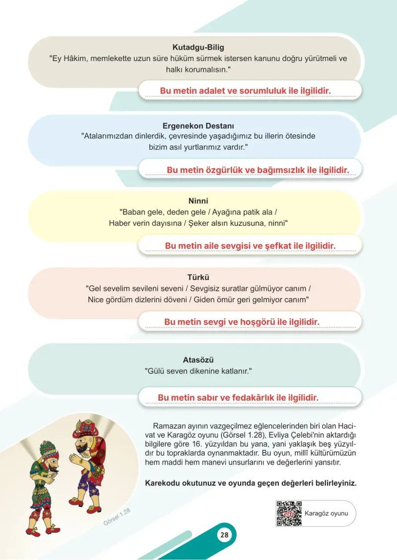 6. Sınıf Sosyal Bilgiler Ders Kitabı Cevapları Meb Yayınları 1. Kitap Sayfa 28 Çözüm Görseli