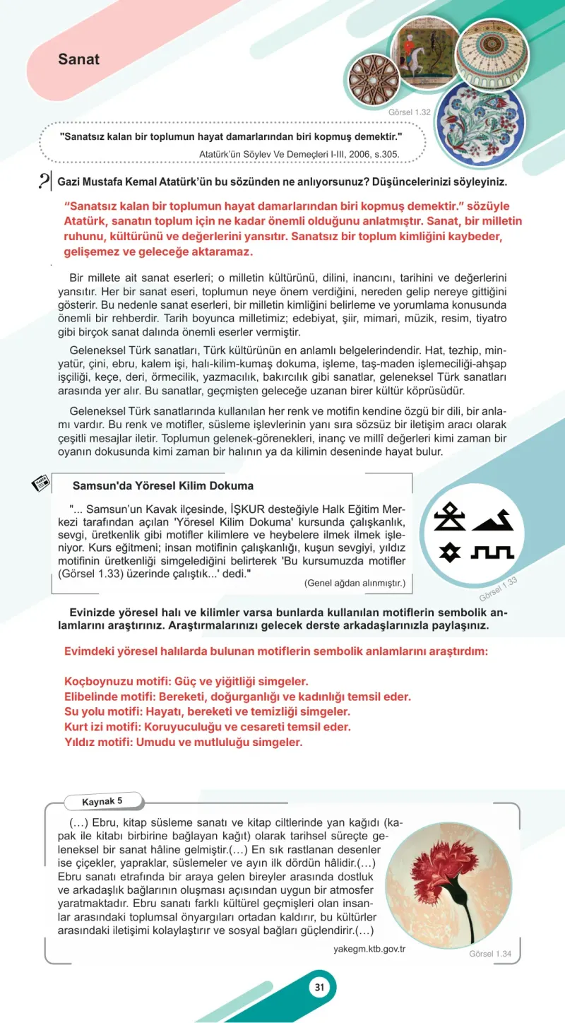 6. Sınıf Sosyal Bilgiler Ders Kitabı Cevapları Meb Yayınları 1. Kitap Sayfa 31 Çözüm Görseli