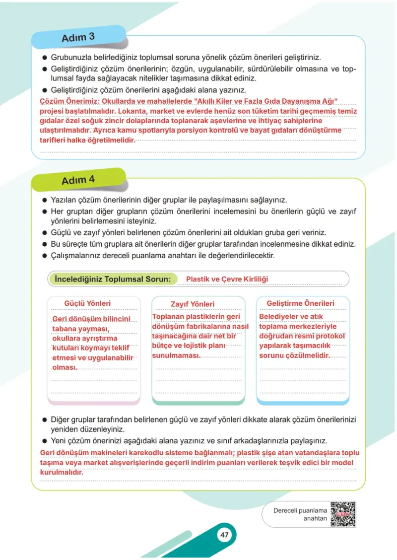 6. Sınıf Sosyal Bilgiler Ders Kitabı Cevapları Meb Yayınları 1. Kitap Sayfa 47 Çözüm Görseli