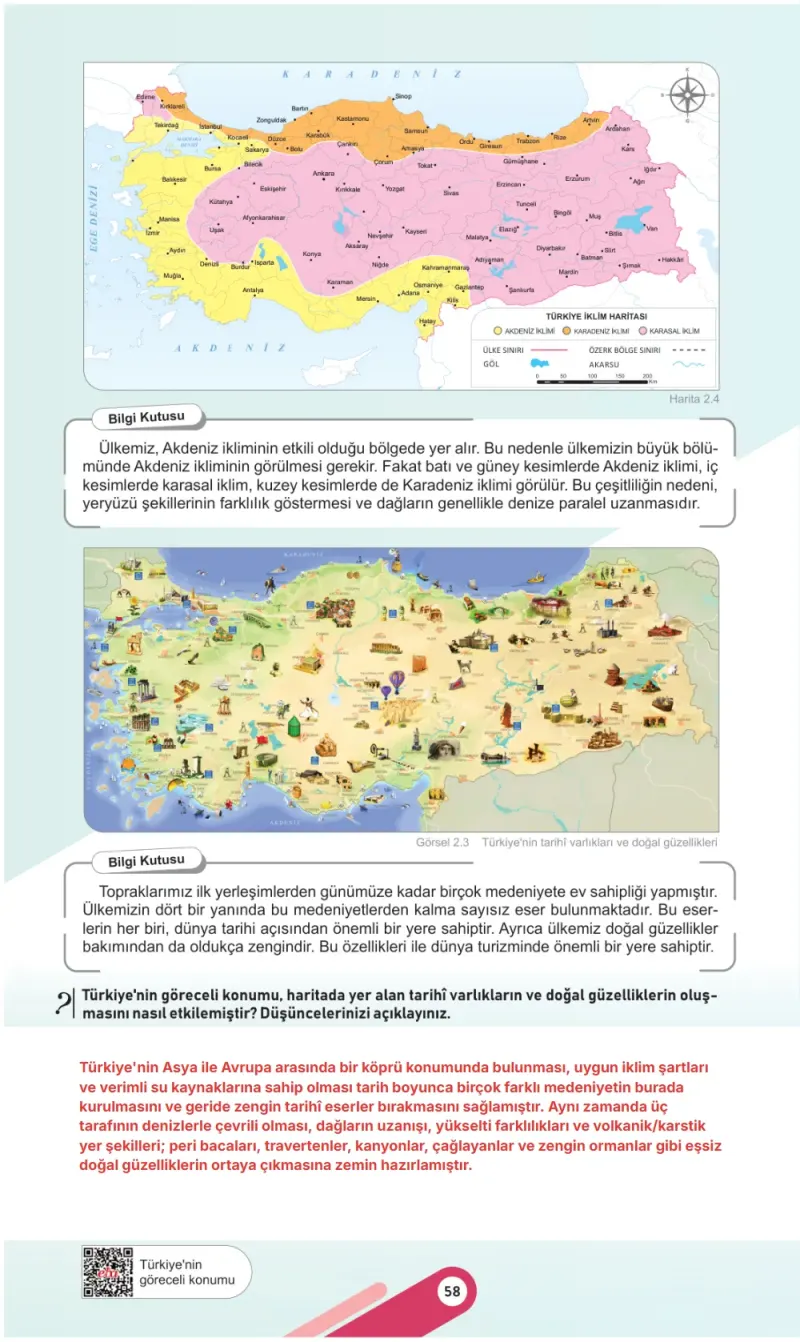 6. Sınıf Sosyal Bilgiler Ders Kitabı Cevapları Meb Yayınları 1. Kitap Sayfa 58 Çözüm Görseli