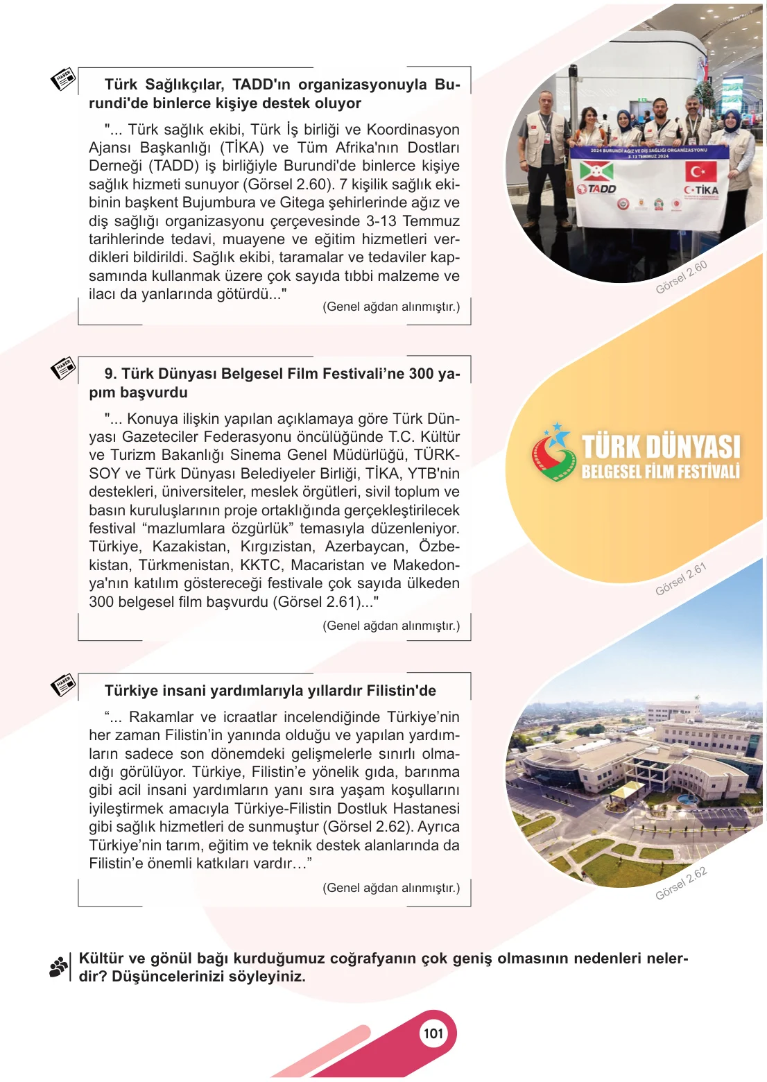 6. Sınıf Sosyal Bilgiler Ders Kitabı Cevapları Meb Yayınları 1. Kitap Sayfa 101