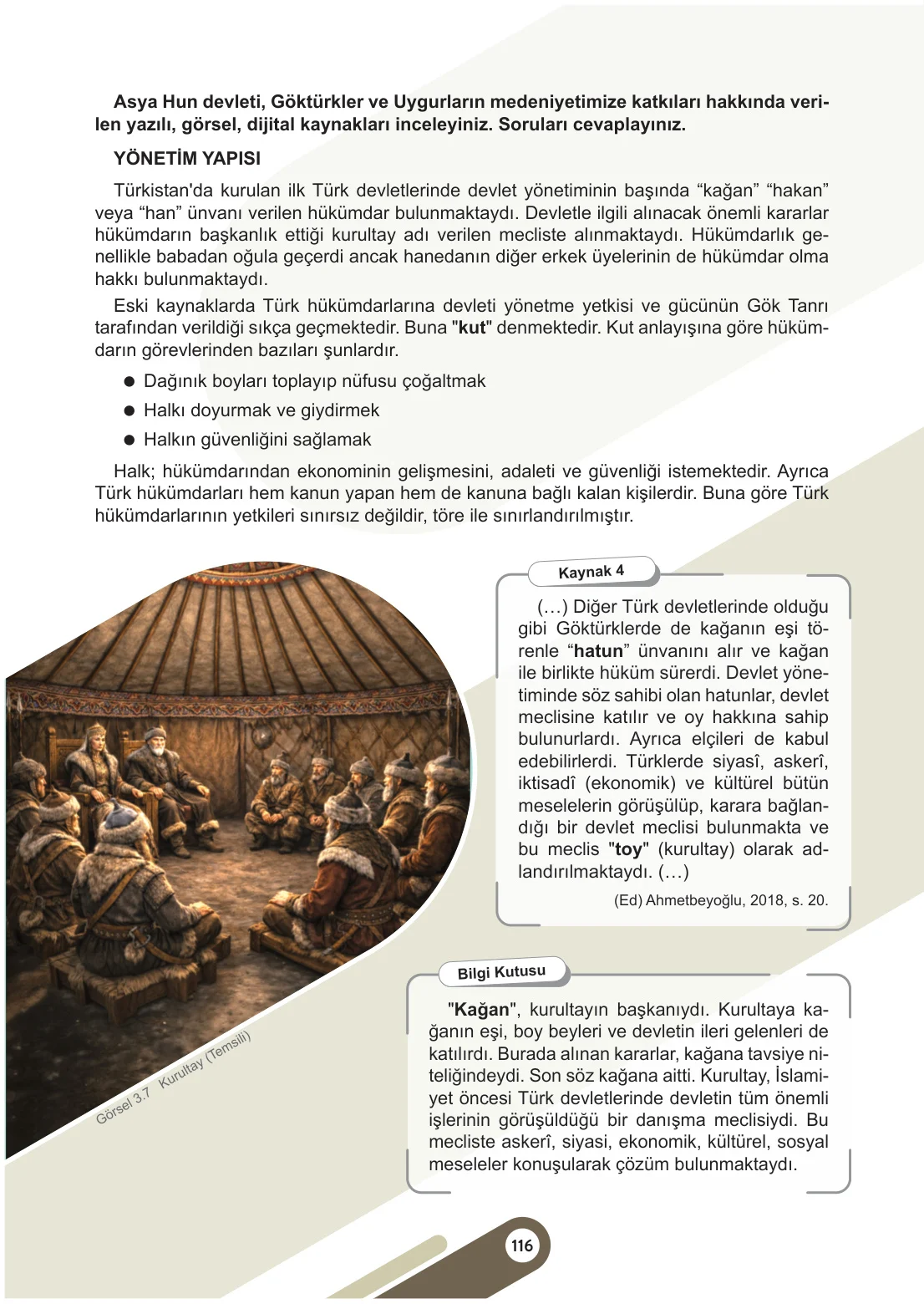 6. Sınıf Sosyal Bilgiler Ders Kitabı Cevapları Meb Yayınları 1. Kitap Sayfa 116